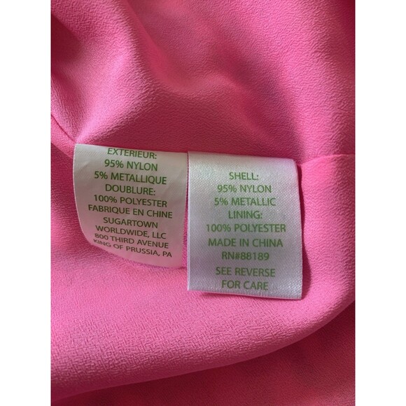 Lilly Pulitzer Sun-kissed Pink Erica Jungle Lace Shift Dress Size Large - Picture 4 of 8